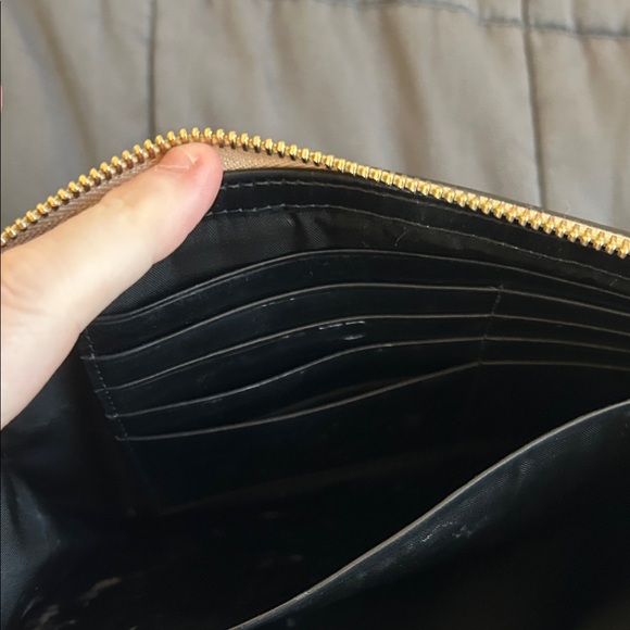 Alexander Wang Brown Leather Clutch with Gold Details